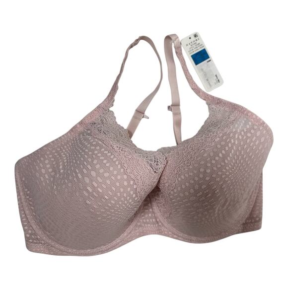 NATORI Beyond Convertible Contour Underwire Bra Pink Pearl Size 34DDD